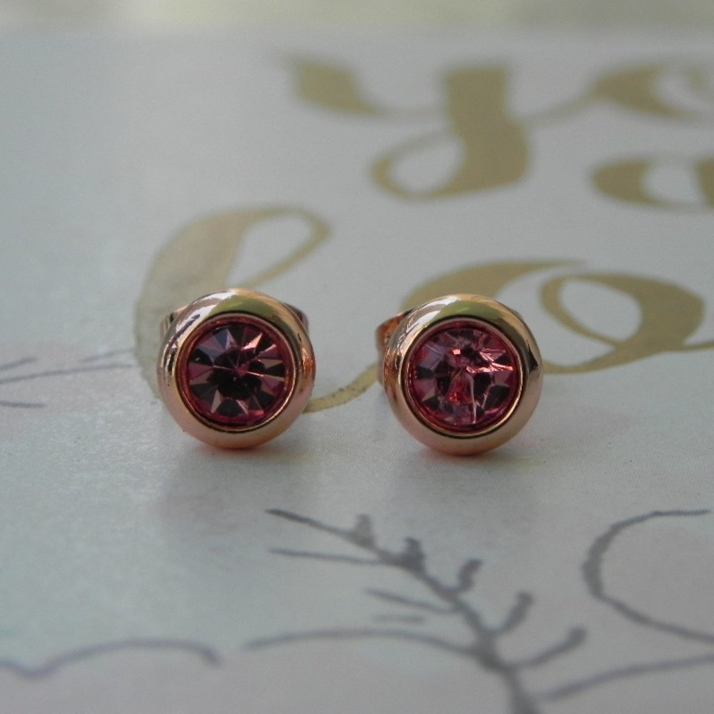 Light Rose Color Stud Earrings